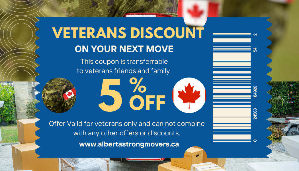 Veterans moving discount coupon