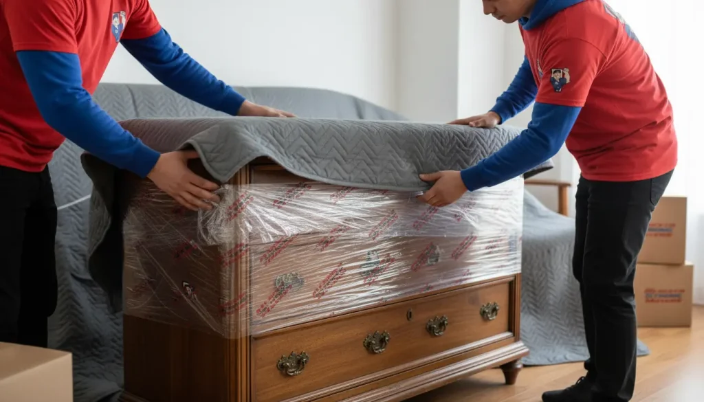 Alberta Strong Movers - perfect blanket wrapping